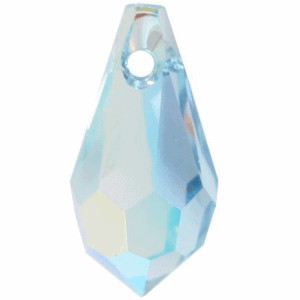 6000 - 13x6.5mm Swarovski Crystal Drop Pendants - Aquamarine AB 6000 - 13x6.5mm Swarovski Crystal Drop Pendants - Aquamarine AB