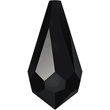 6000 - 15x7.5mm Swarovski Crystal Drop Pendants - Jet 6000 - 15x7.5mm Swarovski Crystal Drop Pendants - Jet