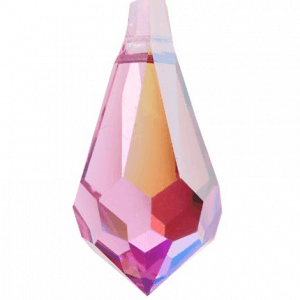 6000 - 13x6.5mm Swarovski Crystal Drop Pendants - Rose AB 6000 - 13x6.5mm Swarovski Crystal Drop Pendants - Rose AB