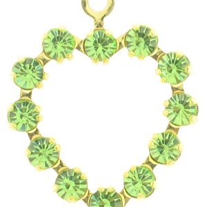 37212 - Swarovski Multi Stone Heart - Peridot 37212 - Swarovski Multi Stone Heart - Peridot