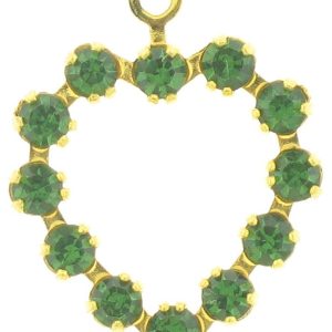 37212 - Swarovski Multi Stone Heart - Green Turmaline 37212 - Swarovski Multi Stone Heart - Green Turmaline