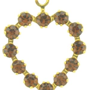 37212 - Swarovski Multi Stone Heart - Smoked Topaz 37212 - Swarovski Multi Stone Heart - Smoked Topaz