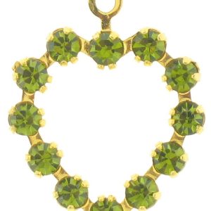 37212 - Swarovski Multi Stone Heart - Olivine 37212 - Swarovski Multi Stone Heart - Olivine