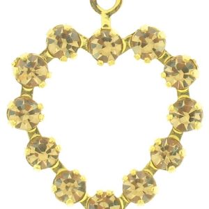 37212 - Swarovski Multi Stone Heart - Lt.Col.Topaz 37212 - Swarovski Multi Stone Heart - Lt.Col.Topaz