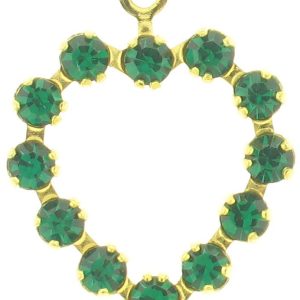 37212 - Swarovski Multi Stone Heart - Emerald 37212 - Swarovski Multi Stone Heart - Emerald