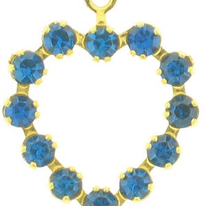 37212 - Swarovski Multi Stone Heart - Capri Blue 37212 - Swarovski Multi Stone Heart - Capri Blue