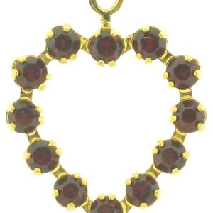 37212 - Swarovski Multi Stone Heart - Siam 37212 - Swarovski Multi Stone Heart - Siam