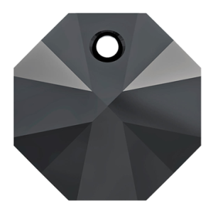 # 6401 - 12mm Swarovski Octagon Pendant - Jet