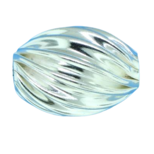 656 - 13x9.5mm Sterling Silver Fancy Beads 656 - 13x9.5mm Sterling Silver Fancy Beads