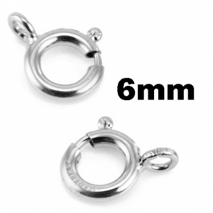 666 - 6mm Sterling Silver Spring Ring 666 - 6mm Sterling Silver Spring Ring