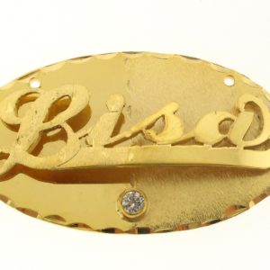# 9624 - 14K Gold Filled Name Plate For Necklace - Bisa
