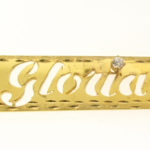 # 9627 - 14K Gold Filled Name Plate For Necklace - Gloria