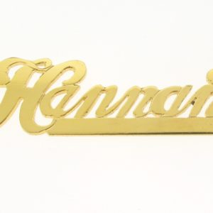 # 9628 - 14K Gold Filled Name Plate For Necklace - Hannan # 9628 - 14K Gold Filled Name Plate For Necklace - Hannan