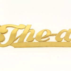 # 9631 - 14K Gold Filled Name Plate For Necklace - Thea # 9631 - 14K Gold Filled Name Plate For Necklace - Thea