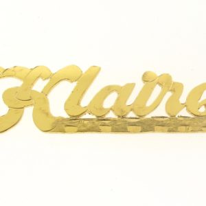 # 9632 - 14K Gold Filled Name Plate For Necklace - Klaire # 9632 - 14K Gold Filled Name Plate For Necklace - Klaire