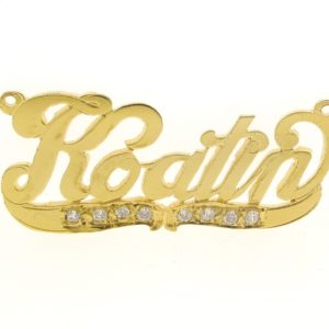# 9633 - 14K Gold Filled Name Plate For Necklace - Koatin # 9633 - 14K Gold Filled Name Plate For Necklace - Koatin