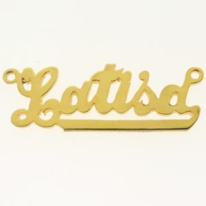 # 9634 - 14K Gold Filled Name Plate For Necklace - Latisa # 9634 - 14K Gold Filled Name Plate For Necklace - Latisa