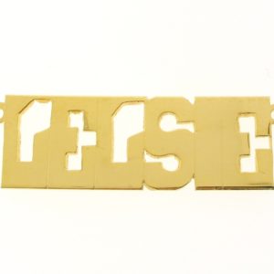# 9635 - 14K Gold Filled Name Plate For Necklace - Lelsie # 9635 - 14K Gold Filled Name Plate For Necklace - Lelsie