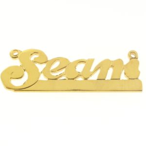 # 9644 - 14K Gold Filled Name Plate For Necklace - Sean # 9644 - 14K Gold Filled Name Plate For Necklace - Sean