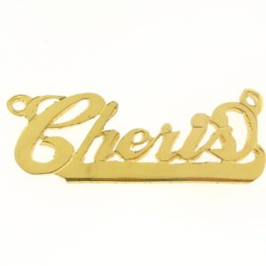 # 9649 - 14K Gold Filled Name Plate For Necklace - Cheris # 9649 - 14K Gold Filled Name Plate For Necklace - Cheris