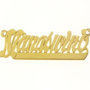 # 9650 - 14K Gold Filled Name Plate For Necklace - Manaswini # 9650 - 14K Gold Filled Name Plate For Necklace - Manaswini