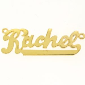 # 9651 - 14K Gold Filled Name Plate For Necklace - Rachel # 9651 - 14K Gold Filled Name Plate For Necklace - Rachel