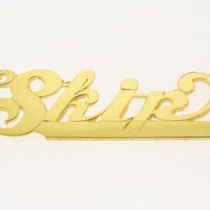 # 9652 - 14K Gold Filled Name Plate For Necklace - Skip # 9652 - 14K Gold Filled Name Plate For Necklace - Skip