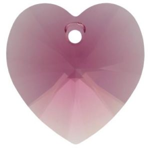 # 6228/6202 - 10.3x10mm Swarovski Crystal Heart Pendant - Amethyst # 6228/6202 - 10.3x10mm Swarovski Crystal Heart Pendant - Amethyst