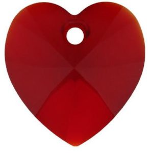 # 6228/6202 - 10.3x10mm Swarovski Crystal Heart Pendant - Siam # 6228/6202 - 10.3x10mm Swarovski Crystal Heart Pendant - Siam