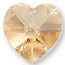 # 6228/6202 - 10.3x10mm Swarovski Crystal Heart Pendant - Golden Shadow # 6228/6202 - 10.3x10mm Swarovski Crystal Heart Pendant - Golden Shadow