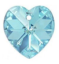 # 6228/6202 - 14.4x14mm Swarovski Crystal Heart Pendant - Aquamarine # 6228/6202 - 14.4x14mm Swarovski Crystal Heart Pendant - Aquamarine