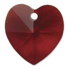 # 6228/6202 - 14.4x14mm Swarovski Crystal Heart Pendant - Garnet # 6228/6202 - 14.4x14mm Swarovski Crystal Heart Pendant - Garnet