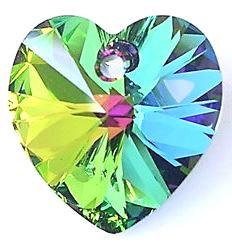 # 6228/6202 - 14.4x14mm Swarovski Crystal Heart Pendant - Vitrail Medium # 6228/6202 - 14.4x14mm Swarovski Crystal Heart Pendant - Vitrail Medium