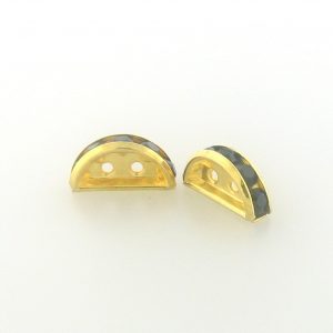 77313 - Swarovski Half Moon Rondelle Spacer - Jet