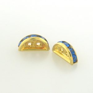 77313 - Swarovski Half Moon Rondelle Spacer - Sapphire 77313 - Swarovski Half Moon Rondelle Spacer - Sapphire