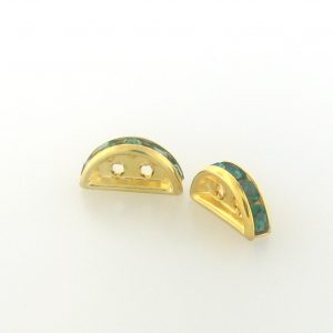 77313 - Swarovski Half Moon Rondelle Spacer - Emerald
