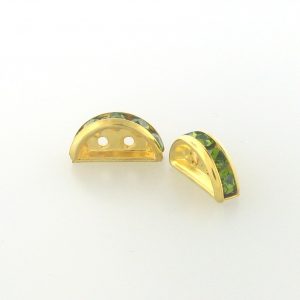 77313 - Swarovski Half Moon Rondelle Spacer - Olivine