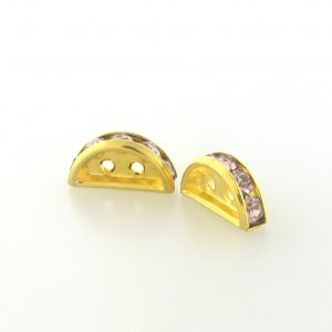 77313 - Swarovski Half Moon Rondelle Spacer - Light Amethyst