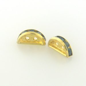 77313 - Swarovski Half Moon Rondelle Spacer - Montana 77313 - Swarovski Half Moon Rondelle Spacer - Montana