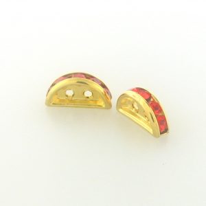 77313 - Swarovski Half Moon Rondelle Spacer - Light Siam 77313 - Swarovski Half Moon Rondelle Spacer - Light Siam
