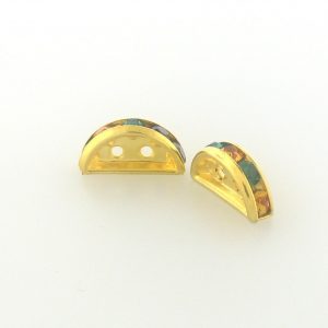 77313 - Swarovski Half Moon Rondelle Spacer - Dark Multi