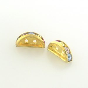 77313 - Swarovski Half Moon Rondelle Spacer - Light Multi