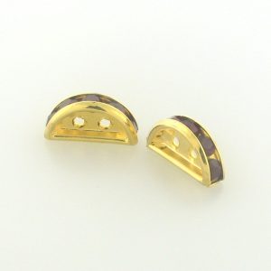 77313 - Swarovski Half Moon Rondelle Spacer - Siam 77313 - Swarovski Half Moon Rondelle Spacer - Siam