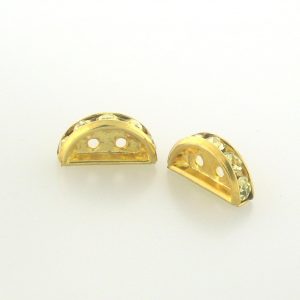77313 - Swarovski Half Moon Rondelle Spacer - Jonquil