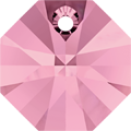 # 6401 - 12mm Swarovski Octagon Pendant - Light Rose