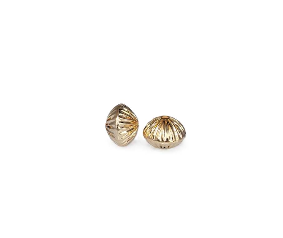 #77 - 5mm Gold Filled Straight Corrugated Round Saucer Bead (Rondelle) #77 - 5mm Gold Filled Straight Corrugated Round Saucer Bead (Rondelle)