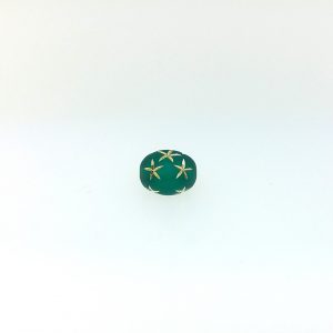 9025 - 8x11mm Oval Star Beads - Emerald 9025 - 8x11mm Oval Star Beads - Emerald