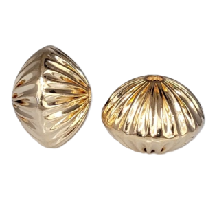 #86 - 18mm Gold Filled Straight Corrugated Round Saucer Bead (Rondelle) #86 - 18mm Gold Filled Straight Corrugated Round Saucer Bead (Rondelle)