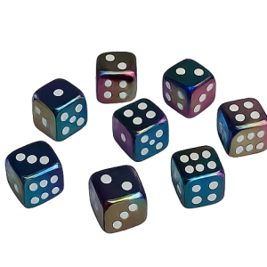 9014 - 10x10 Large Dice Bead - Multi AB