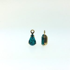 37217 - Swarovski Pear Shaped Single Stone Setting - Blue Zircon 37217 - Swarovski Pear Shaped Single Stone Setting - Blue Zircon